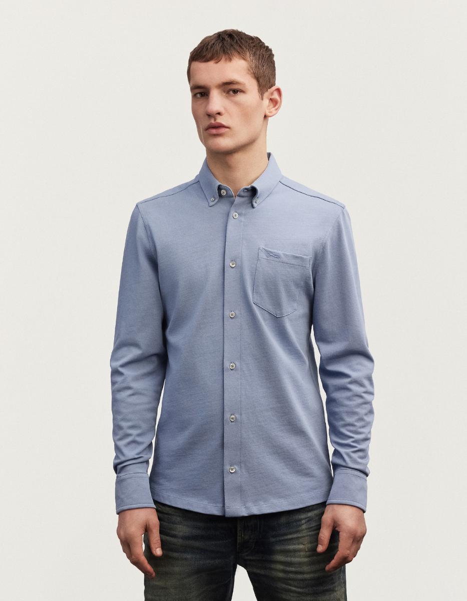 Denham Bridge shirt-Stone wash blue